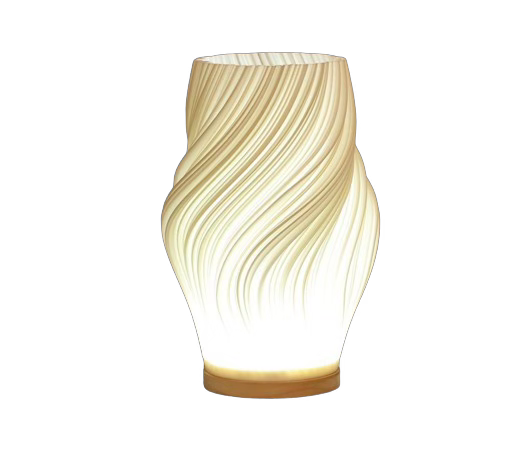modern table lamp beside table