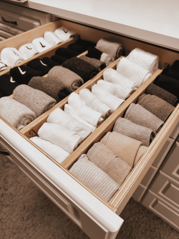 bamboo drawer dividers closet organizer