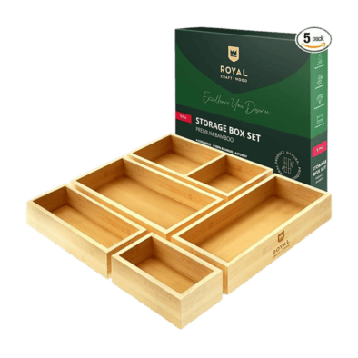 bamboo kitchen drawer organizer boxes