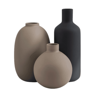 clay ceramic vase set